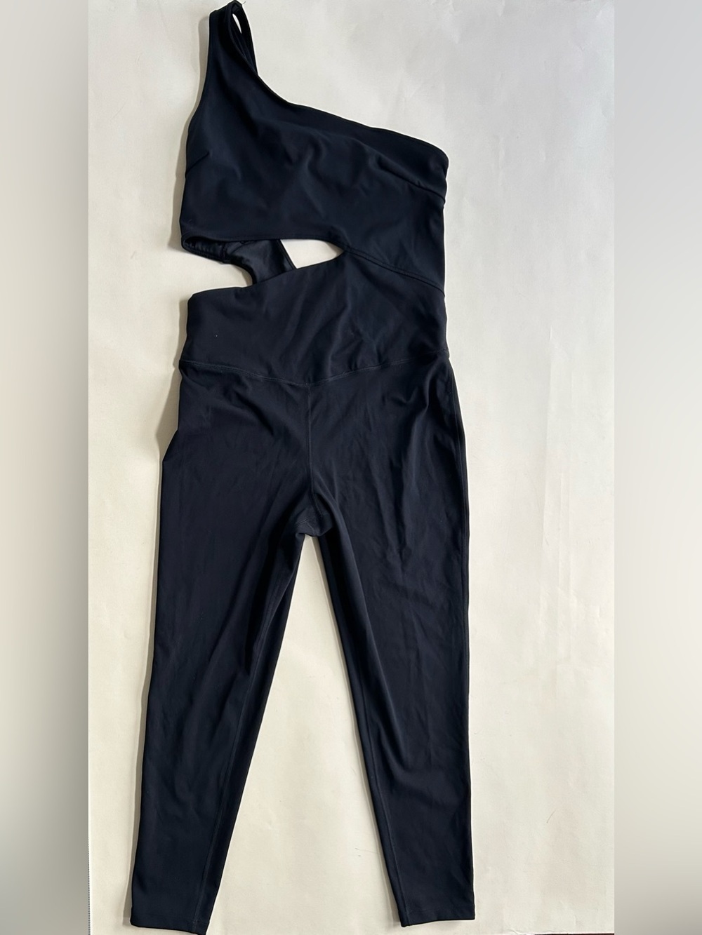 FP Movement by Free People Black One-Shoulder Cutout Jumpsuit Leggings size L - Picture 2 of 8